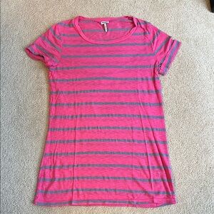 Splendid Pink and Gray Short Sleeve T-Shirt